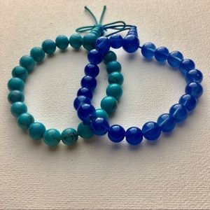 Shades of Blue Stretch Bracelets